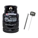 IOE 8 kg BBQ Gasflasche + Weber Grill-Thermometer für Gasgrill, Herd, O