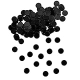 Oblique Unique® Konfetti Schwarz rund Tisch Konfetti mit Spiegeleffekt für Halloween Geburtstag Feier Jubiläum Streu Deko über 300 ST