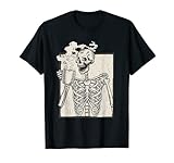 Skelett-Totenkopf trinken Kaffee Klatsch Stoffkostüme Geschenk T-S