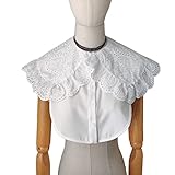 KAMONDA Fake Collar,Fake Collar Bluse Cloud Shoulder Puppenkragen Abnehmbares weibliches halbes H