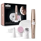 Braun FaceSpa Pro Beauty Set mit Gesichtsepilierer Damen, Gesichtsreinigungsbürste, Aufsatz, Halter und Tasche, Haarentfernung, Reinigung und Hautstraffung, Geschenk für Frauen, SE921