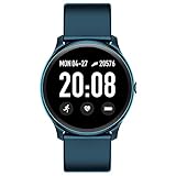 QLK Smart Watch, KW19, Damen IP67 Wasserdicht, Herzfrequenzmonitor, Message-Erinnerung, Fitness-Tracker, Herren Sports Smart Watch PK T4 DT88,B