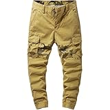 Yikesnt Herren Casual Overalls Sommer Jugendmode Wild Fitness Laufen Reine Farbe Hosen Mit Taschen Und Kordelzug 34