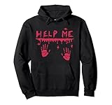 Halloween - Blutige Hände Blutspritzer Kostüm Zombie Pullover H