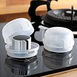 Ecoodisk Herdknaufabdeckung, 2 -Pack -Herd -Schalterwache, Herdschutzknopf, Gasherdabdeckung, Herdschalterschutz, Kü