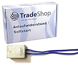 Trade-Shop Anlaufwiderstand/Sanftanlauf/Softstart 15A 230V inkl. 2 Kabel für Winkelschleifer Gehrungssäge Kreissäge bis 250V / Vollmetall H