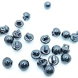 SNHAGHUS Knöpfe 50/100 stücke 10mm Schwarzer Kunststoff for Scrapbooking Halb-Perlenschiff-Tieraugen for Spielzeug DIY. Handkleidungsnähe. (Size : 50PCS)