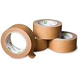 V1 Trade - Papier Klebeband, Papier Packband Braun, biobasiertes Material Eco Packing Tape, Naturkautschuk (48 mm x 50 m (3 Stück))