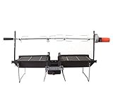 Son of Hibachi® klappbarer Holzkohlegrill inkl. Rotisserie/Spike + Roast Grillspieß Triple Spit - neuestes M