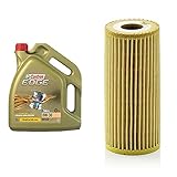 Castrol EDGE 0W-30 Motorenöl 5L & Original MANN-FILTER Ölfilter HU 615/3 X – Ölfilter Satz mit Dichtung/Dichtungssatz – Für PKW