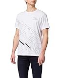 Hackett Mens AMR Geometric Tee T-Shirt, 800WHITE, L