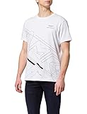 Hackett Mens AMR Geometric Tee T-Shirt, 800WHITE, L