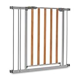 Hauck Türschutzgitter / Treppenschutzgitter für Kinder Wood Lock 2 Safety Gate inkl. 9 cm Verlängerung / ohne Bohren / 84 - 89 cm breit / erweiterbar / Metall Holz Gitter / g