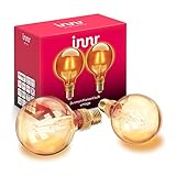 Innr E27 Smart Filament LED Globe Lampe, kompatibel mit Philips Hue*, Alexa & Google (bridge erforderlich), Vintage, 2200K, G95, 2-Pack, RF 261-2