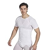 LISI Herren Gynäkomastie Moobs Weste Weste zu Verstecken Mann Boobs Abnehmen Shapewear für Flatten Ganze Abdomen Gym Freizeit Tank Top,Weiß,XXL