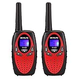 Retevis RT628 Kinder Walkie Talkie,ab 3-12 Jahre 8 Kanäle,Funkgeräte Spielzeug für Camping Schule Kinderspiel Familienspiel Abenteuer(1 Paar,Rot)