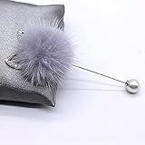 Nsdfrtm Süße Charm Simulierte Perlenbrosche Pins for Frauen Koreanische Pelzkugel Piercing Revers Broschen Kragen Schmuck Geschenk Kinder Mädchen (Metal Color : 10)
