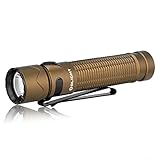 OLIGHT Warrior Mini 2 LED EDCTaschenlampe Wasserdicht Wiederaufladbar Taktische Taschenlampe für Wandern Camping Angeln mit 3500mAh Akku (Desert Tan)