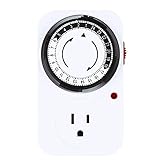 SeniorMar-UK Timer-Steckdose Haushalts-Timer-Schalter Europäischer Standard -230V 50Hz 16A Timer-Steckdose Haushalts-Timer-Timer-Steck