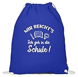 shirt-o-magic Lehrer: Ich geh in die Schule! - Baumwoll Gymsac -37cm-46cm-Royales B