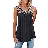 Blusenshirt V-Ausschnitt Tank Tops Freizeit Damenblusen Ärmellose Freizeithemd T-Shirts Weste Elegant Tops Basic Oberteil Mode Blusen Grosse Groessen Sommer Sweatshirt Drucken Freizeittop