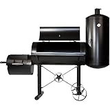 Premium BBQ Grill Smoker Räucherofen Grilllok Garen XXL 212 x 172 x 80 cm, 105 kg, Transporträder, Temperaturanzeige, Stahlblech, Lüftungsklappen, Räucherkammer, Grillbox 100x47 cm, Feuerbox, Ablag