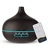 400ml Aroma Diffuser für Ätherische Öle,BYONDSELF Ultraschall Luftbefeuchter mit Fernbedienung,Elektrisch Diffusor mit 7 Farben LED-Licht für Schlafzimmer,4 Timer,Wasserlose Automatische Abschaltung