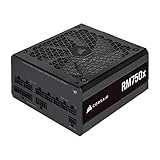 Corsair RM750x 80 PLUS Gold Vollmodulares 750 Watt ATX-Netzteil (135-mm-Lüfter mit Magnetschwebelager, Umfassende Kompatibilität, Japanische Kondensatoren, Extrem Schnelles Aufwachen) EU - Schw