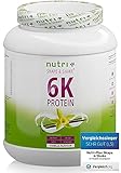 Protein Vanille 1kg - 82,4% Eiweiß - Proteinpulver - 6-Komponenten Eiweißpulver - Nutri-Plus Shape & Shake Pulver ohne Laktose - Made in Germany - 1000g Vanilla Pow