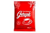 GERCEK Türkischer Kaffee mild, steingemahlen, für den perfekten Mokka Genuss, 1 Päckchen, 100g