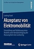 Akzeptanz von Elektromobilität: Entwicklung und Validierung eines Modells unter Berücksichtigung der Nutzungsform des Carsharing (Schriften zum europäischen Management)
