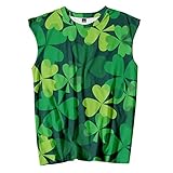 Bestyyo lässiges, ärmelloses, lockeres Tanktop für Herren im Sommer mit st. Patrick-Print 3108t: wotan Runen Wikinger Damen Mann Frau-en norwegen Thor Odin nordmänner Norseman Viking-s Metal LARP b