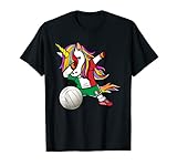 Dabbing Einhorn Italien Volleyball Italienische Flagge Sport T-S