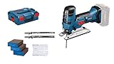 Bosch Professional 18V System Akku Stichsäge GST 18 V-LI S (kompatibel mit Bosch Click & Clean System, inkl. 3x Sägeblätter + 3x Schwämme, ohne Akkus und Ladegerät, in L-BOXX 136) - Amazon E