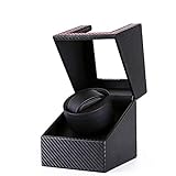 Nvshiyk Aufbewahrungsbox ansehen Single Head Shaker Automatische Winding-Uhr-Kasten Motor Box PU-Leder-Schaukel-Uhr für Mann, Frau, Ehemann (Farbe : A2, Size : S)