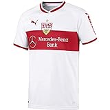 PUMA Herren VfB Stuttgart Home Replica Shirt w.Sponsor Trikot, White-Ribbon Red, 3XL