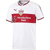 PUMA Herren VfB Stuttgart Home Replica Shirt w.Sponsor Trikot, White-Ribbon Red, 3XL