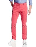 Faconnable Herren Chino aus Pima-Baumwolle, tailliert, Tailored Denim - Rot - 51