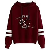 Yovvin BTS Hoodie, KPOP Bangtan Jungen [Love Yourself 結 Answer] Pullover Sweatshirt Kapuzenpullover Winter Warme Jumper für Liebespaar Männer Damen Herren Jugendliche (Style 09, XL)