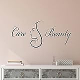 HGFDHG Pflege Schönheit Logo Wandtattoo Massage Friseursalon Behandlung Spa Raum Innendekoration Tür Fenster Vinyl Aufkleber Mädchen Tap