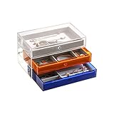 DALIZHAI777 SchmuckkäStchen Schmuckkasten Aufbewahrungsbox Kleine Schmuckschatulle Kosmetikkasten KÖNNEN Rings BRACHTEN BRAGELETS Halsketten Ohrringe Uhren (Acrylmaterial) Schmuckk