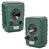 VOSS.sonic 1200 Doppelpack 2X Ultraschallvertreiber Tiervertreiber Ultraschallabwehr Tierabwehr Vertreibung durch Ultraschall inkl. Aufstellp