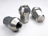 Levando 20 Stück Radmutter M12x1,25 34mm Schaftlänge Kegel  60° SW19 – Radnüsse-Set mit 20x Radnuss geschlossen, Mutter geeignet für Alufelgen & Stahlfelgen (Reifenwechsel), Farbe Silb