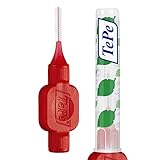 TePe Interdentalbürste Rot (ISO-Größe 2: 0,5 mm) / Für eine einfache und gründliche Reinigung der Zahnzwischenräume / 1 x 20 Interdentalbürsten / 80 % weniger CO₂ im Produktlebenszyk