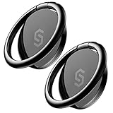 Syncwire Handy Fingerhalterung Smartphone Ring [2 Stück] Handy Ring [360 Grad Drehung] Handyring aus Metall Smartphone fingerhalten für iPhone, Samsung, Huawei, Xiaomi, LG, Sony und mehr - Schw