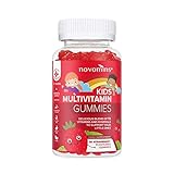 Vitamin Gummibärchen für Kinder - Kinder Multivitamin Fruchtgummis - Gummibärchen Großpackung 1 Monat - Vegan - Glutenfrei - 13 Essentielle Vitamine für Kinder von N