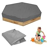 FXQIN Sandkasten-Abdeckung Sechseckig, Sandkasten Abdeckplane mit Kordelzug, Sandkasten Überdachung wasserdicht für Kinderspielzeug, Garten, Sechseck, Grün, O