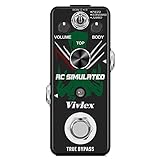 Vivlex LEF-320 Acoustic Guitar Simulator AC Stage Pedal Akustische Gitarre Simulation Effektgerät Effektpedal für E-Gitarre 3 Modi Echter Bypass True Byp