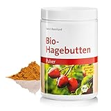 Sanct Bernhard Bio Hagebutten Pulver, glutenfrei, vegan, für Smoothies, Shakes, Müslis, Inhalt 500 g