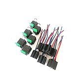 Huajin 6 Teile/los Auto Relais Schalter Kabelbaum Set 1 2V 4PIN SPST 30AMP Sicherungshalter 1.4AWG.Heißer D